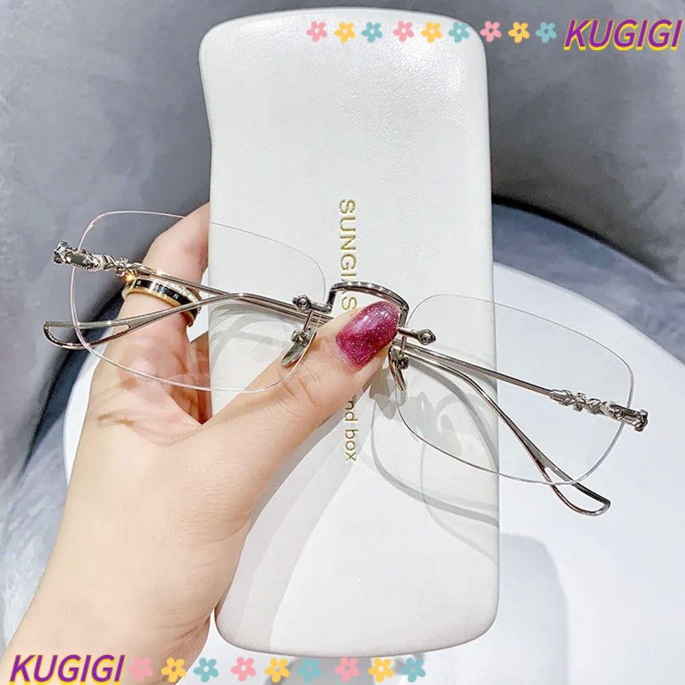 Kugigi แว่นตาอ่านหนังสือ ป้องกันแสงสีฟ้า, แว่นตาอ่านหนังสือ ทรงสี่เหลี่ยม น้ําหนักเบา สีฟ้า, การป้องกันดวงตา PC ที่สง่างาม แว่นตาสายตาสั้น ผู้ชาย ผู้หญิง