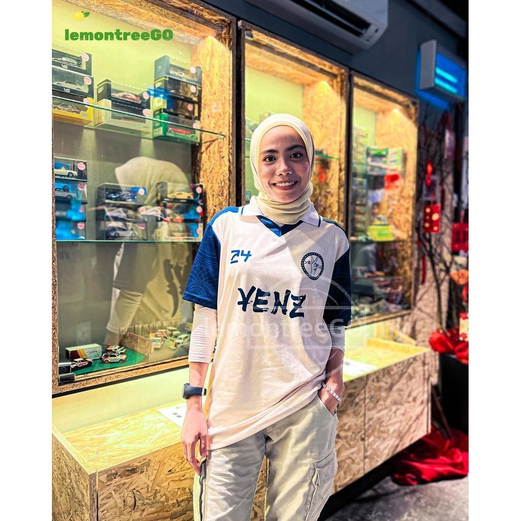 Yenz Oska ญี่ปุ่นเสื้อ Yenz Custom ชื่อ Yenz Oska Retro Collar Jersey Viral Tiktok Ood 2024 Baju Ber