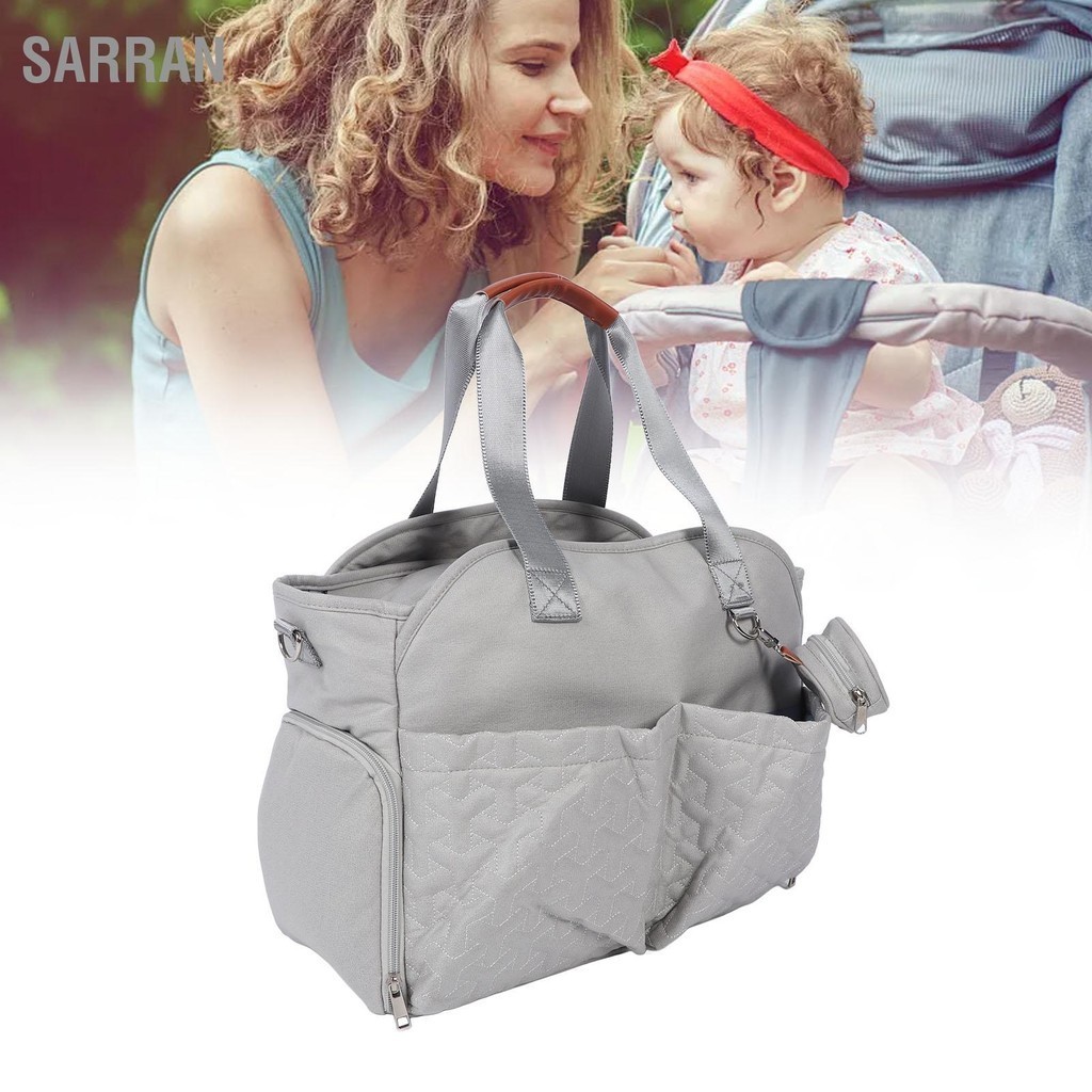 SARRAN ไหล่กระเป๋าเด็กขนาดใหญ่ความจุเด็กทารกรถเข็นเด็ก Organizer กระเป๋าสำหรับเดินทาง