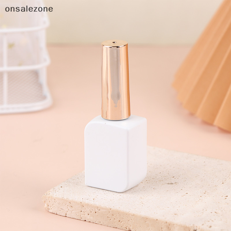 Ozth ขวดแก้วเปล่า 8 10 12 15 มล. เนื้อแมตต์ สีขาว สําหรับใส่ยาทาเล็บ เจล