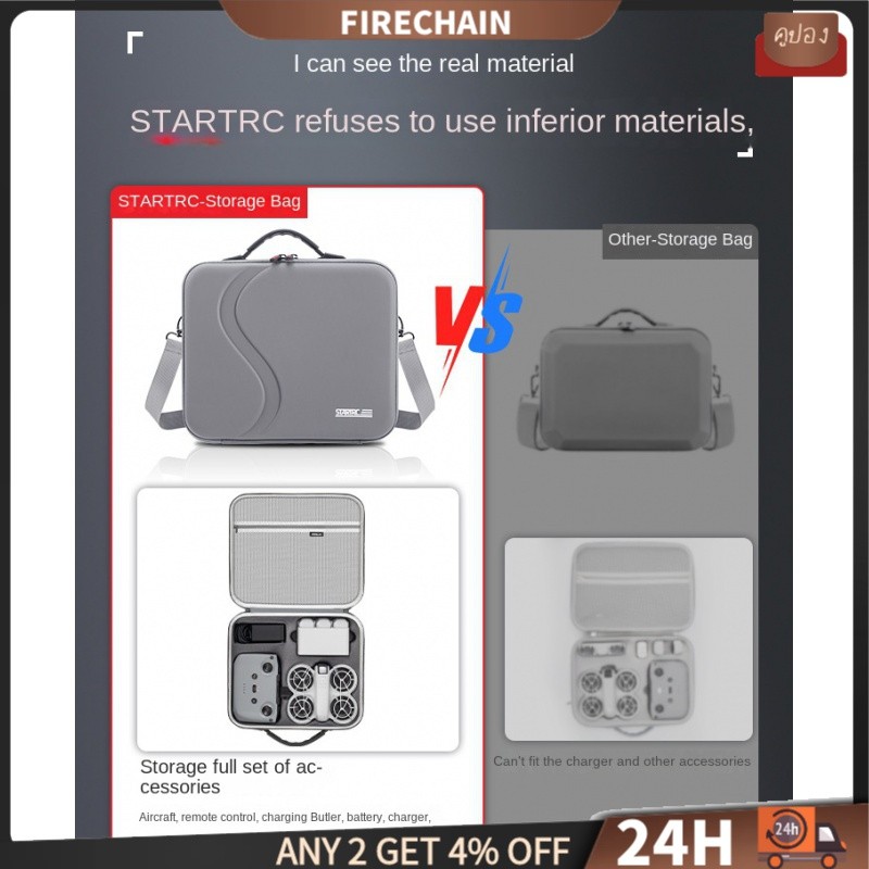 Storage Bag Compatible For DJI NEO Aircraft RC-N3 Carrying Case Remote Control Drone Accessories Shoulder Bag Suitcase
