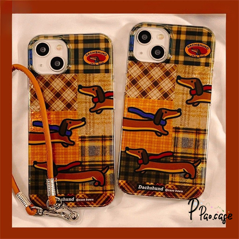 เคสเชือกคล้องคอดัชชุนด์สุดน่ารักแฟชั่น OPPO A60 A58 A38 A15 A17 A7 A16K A1K A3s A98 A9 A78 A57 A31 R