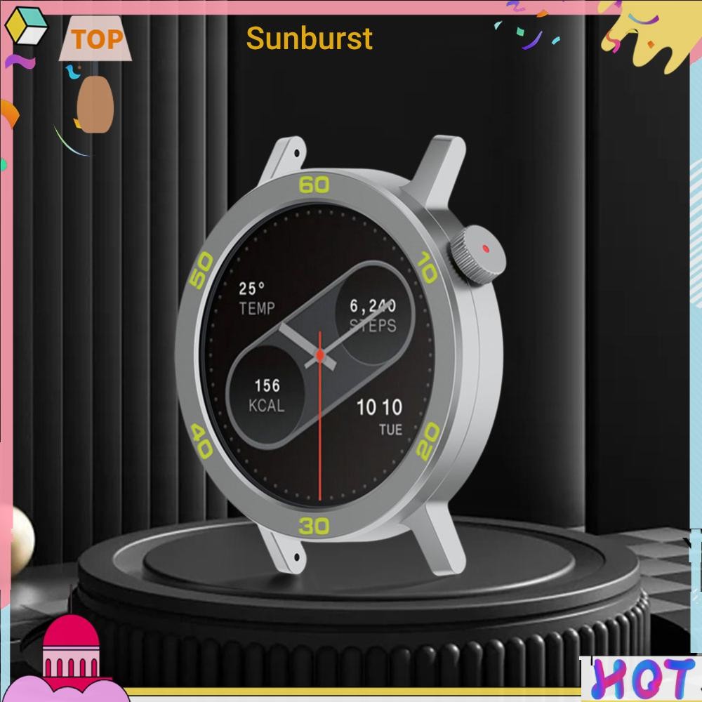 Metal Bezel Replacement Case Cover Ring ฟิล์มกระจกนิรภัยสําหรับ CMF Watch Pro 2 [Sunburst11.th]