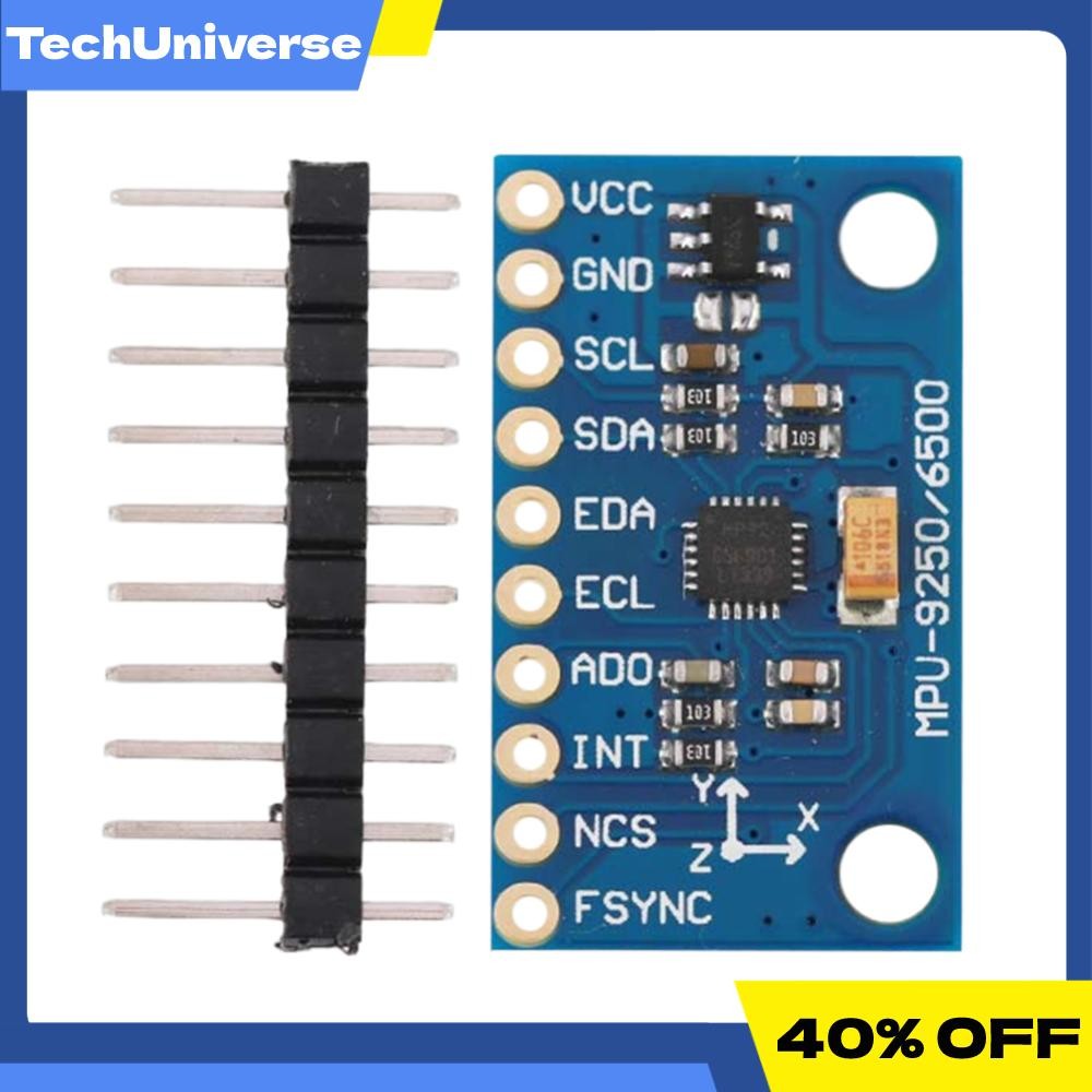 Gy-9250 MPU9250 โมดูลเซ็นเซอร์ทัศนคติ 9 แกน/9 แกน IIC/SPI อุปกรณ์ตรวจจับ 3-5V