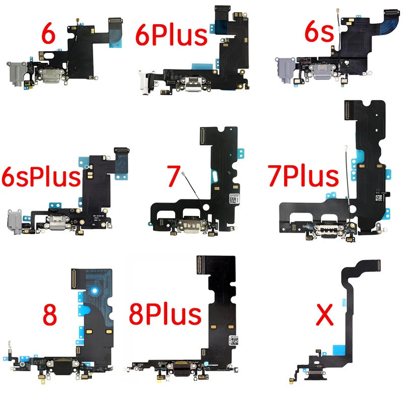 พอร์ตชาร์จ Flex สําหรับ iPhone X 6 6P 6s Plus7 7Plus 8 Plus USB Charger Dock Flex Cable พร้อมการเปลี