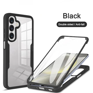 สําหรับ Galaxy A56 Galaxy A26 A36 A16 A53 A35 A55 A25 A15 A34 A54 A17 A07 LTE 4G 5G 2025 360 เคสโทรศัพท์ Plus ฝาครอบ 360° สองด้านซิลิโคนอ่อนนุ่มกันกระแทกป้องกันปกหลัง