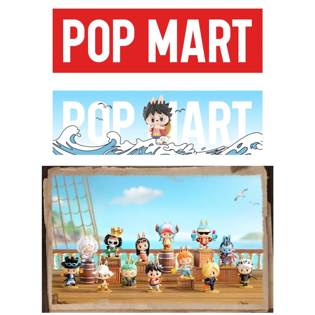 Popmart Official THE MONSTERS One Piece Series Blind Box LABUBU The Monsters One Piece Series ของขวัญมือถือ