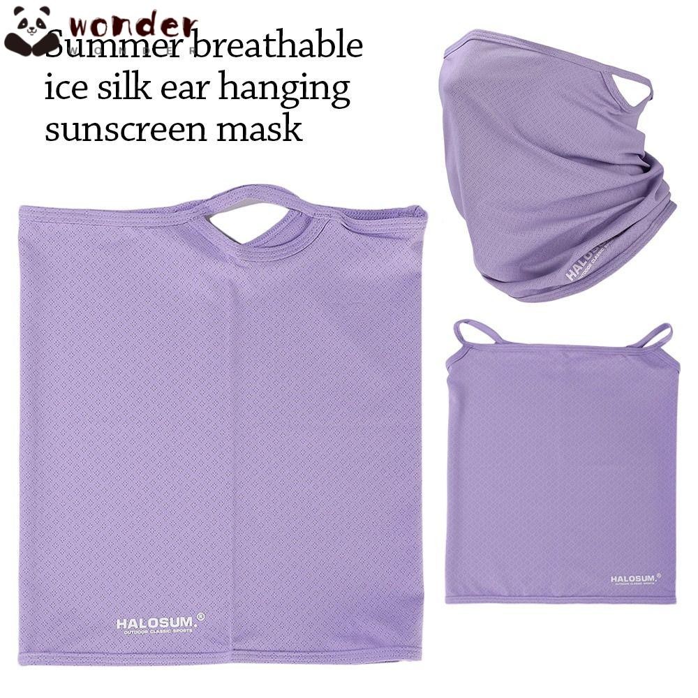 Wonder ตาข่ายหน้าปก,Breathable Sun UV Protection Summer Bandana,แฟชั่นกีฬาผ้าไหมน้ําแข็งกันฝุ่นแขวนค