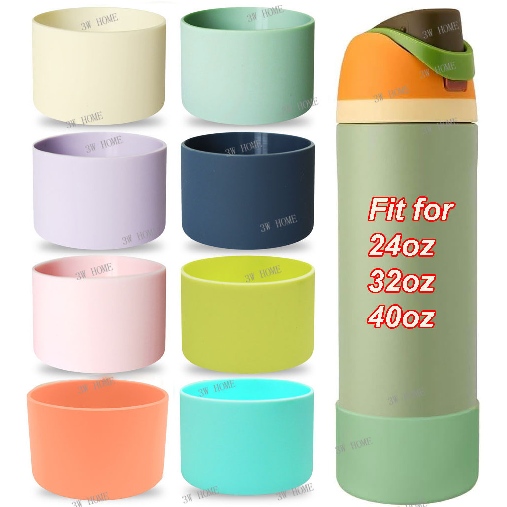 7.5/8.5/9cmwater ขวดซิลิโคนด้านล่าง Boot ใช้งานร่วมกับ 24oz owal@,32oz/40oz ขวดซิลิโคน Anti-Slip ป้องกันซิลิคอนด้านล่างสําหรับขวดสแตนเลส