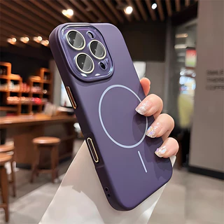 เคสโทรศัพท์แม่เหล็กซิลิโคนเหลวเข้ากันได้กับ iPhone11 16promax 14promax 15promax 16pro 13promax 14pro 15pro 12promax Anti-Fingerprints ปลอกกันกระแทก