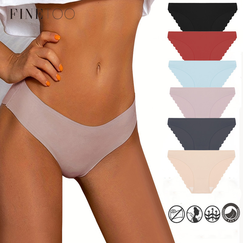 Finetoo กางเกงชั้นใน ไร้รอยต่อ 11 สีพื้น ใส่สบาย สําหรับผู้หญิง