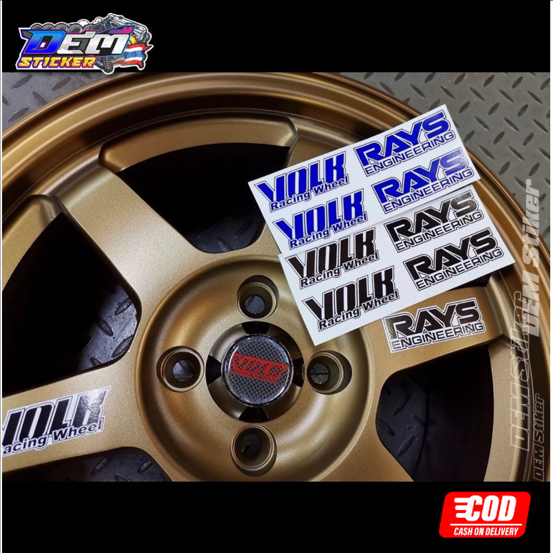 สติ๊กเกอร์ VOLK & RAYS สติ๊กเกอร์ซิ่ง วัสดุสะท้อนแสง