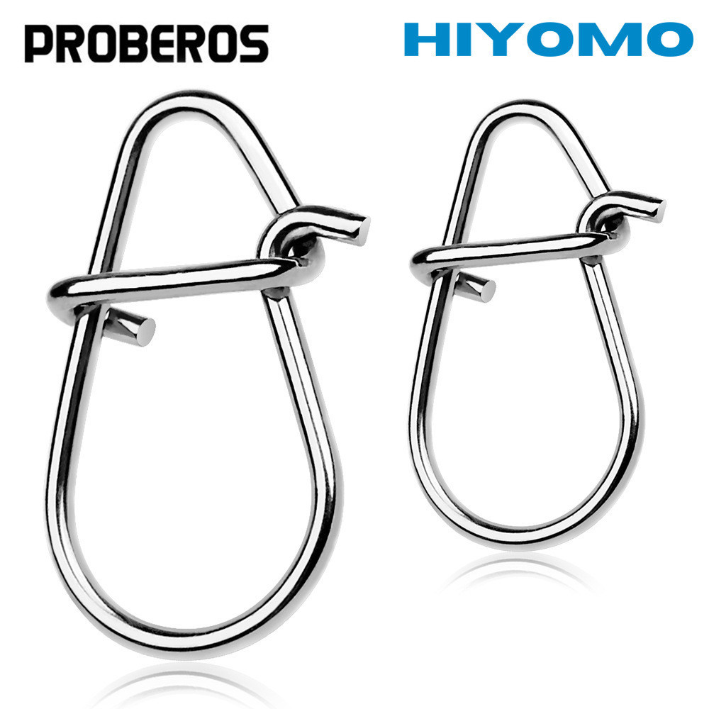 Proberos 100 ชิ้น ไข่ สแน็ป หล่อ ตกปลา สแน็ป พิน สเตนเลส กลิ้ง หมุน ล่อ เชื่อมต่อ อุปกรณ์ตกปลา เครื่องมือตกปลา