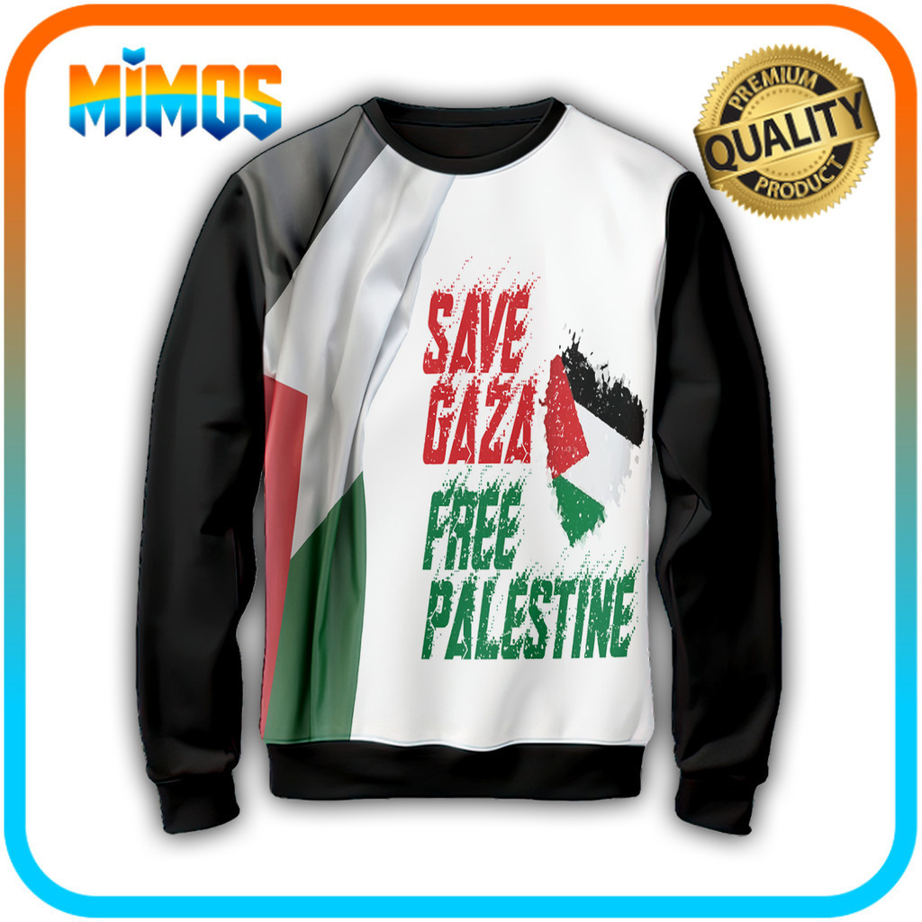 เสื้อสเวตเตอร์เด็ก S1201 Save Gaza 3D เกมเด็ก S1201 Save Gaza_SW เสื้อผ้าเกมสําหรับเด็ก 3D - Mimos