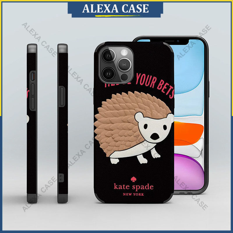 เคสป้องกันโทรศัพท์มือถือหนังแกะ ลาย Kate Spade สําหรับ iPhone 15 Pro Max 14 Pro Max 13 Pro Max 12 Pro Max XS Max 8 Plus SE Z9NINJ