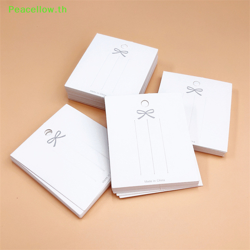 Peacellow 50 ชิ้น กิ๊บโบว์น่ารัก กระดาษแข็งบรรจุเครื่องประดับผม