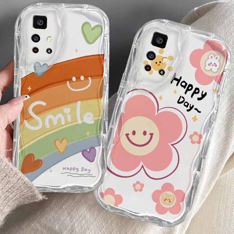เคส Redmi 10 4G ปลาวาฬ ดอกไม้ แมว สายรุ้ง กรณีโทรศัพท์มือถือ ซอฟต์แวร์ป้องกันกล้อง ครอบคลุมหนา TPU โปร่งใส
