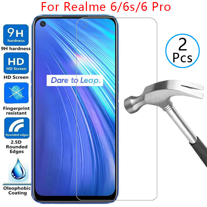 กระจกนิรภัยสําหรับ realme 6 pro 6s ฝาครอบ realme6 realme6s 6 s s6 6pro โทรศัพท์ coque กระเป๋า realmi