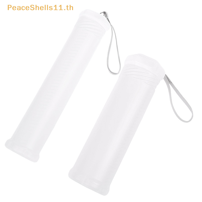 PeaceShells ทรงกระบอกรูปร่างอุปกรณ์นักเรียนกล่องดินสอ PP แบบพกพาปรับ TH