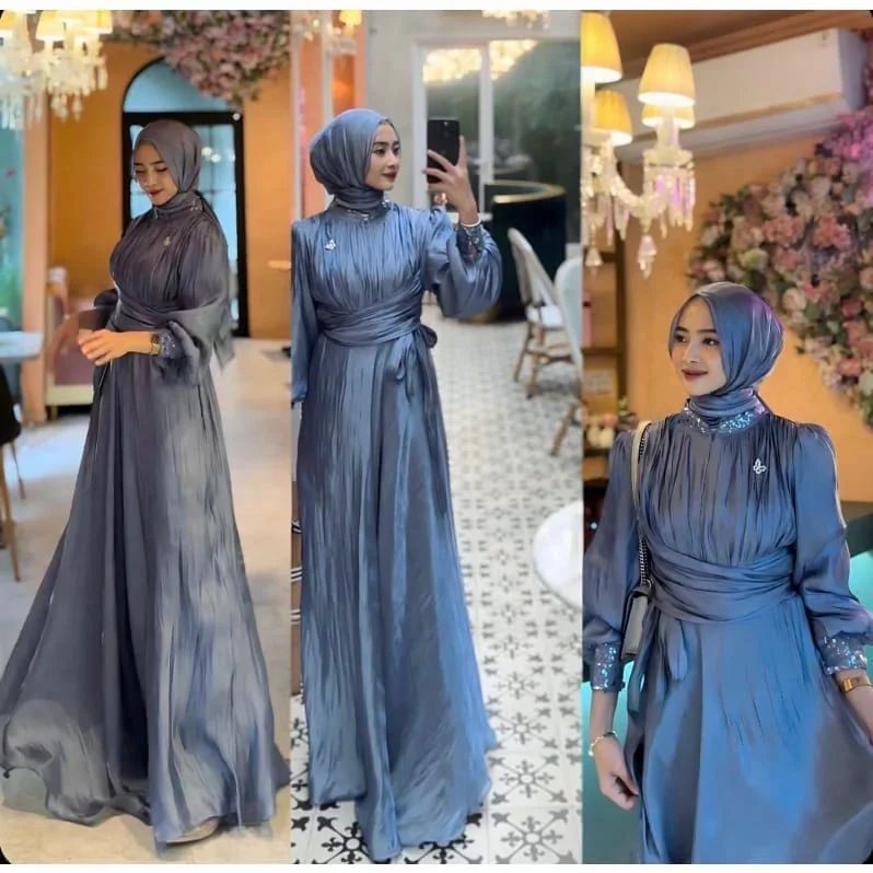 AMANDA BN DRESS / ชุดสตรี SHIMMER MATERIAL / RECENT MUSIM CLOTHES - FA43