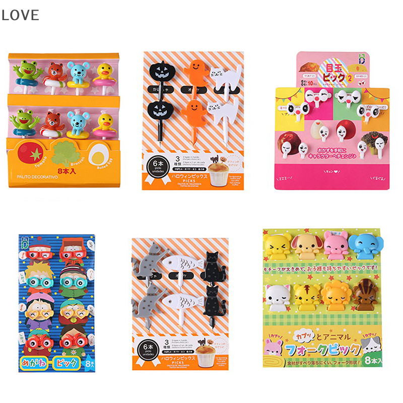 [JJCW] ส้อมผลไม้สัตว์หลายสไตล์การ์ตูนเด็กขนมเค้กอาหารผลไม้เลือกไม้จิ้มฟัน Lunches Decor Party Buffet ขนมหวานส้อม QQW ราคา ถูกที่สุด ดีลบีเคเค แกลเลอรีภาพที่ 4