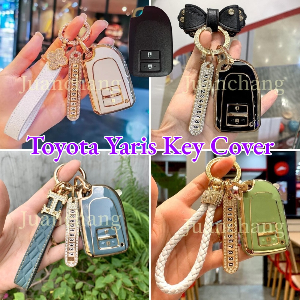 เคสรีโมตกุญแจรถยนต์ TPU สําหรับ Toyota Vios Yaris Ativ Hiace Chrome 2018 2019 2020 2021