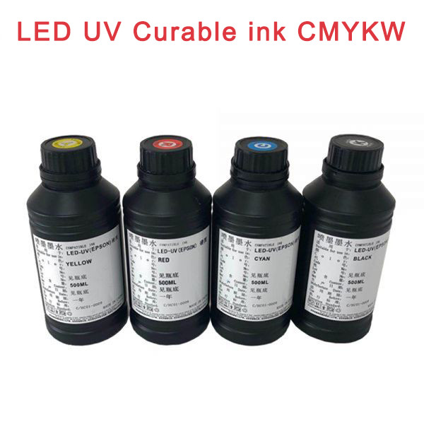 หมึก น้ำหมึก ยูวี LED UV INK HARD XP600/TX800/DX5/DX7/DX11 LED UV Inkjet Flatbed Printer คุณภาพสูง