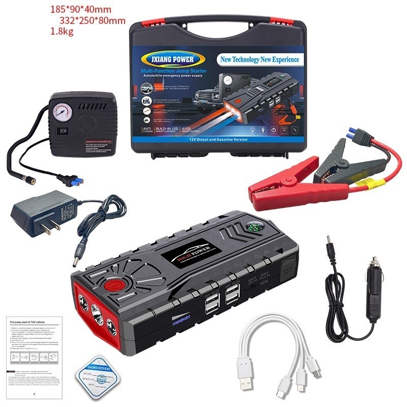 จั๊มสตาร์ทรถยนต์ 12v อุปกรณ์ช่วยสตาร์ทรถยนต์ jump start powerbank
