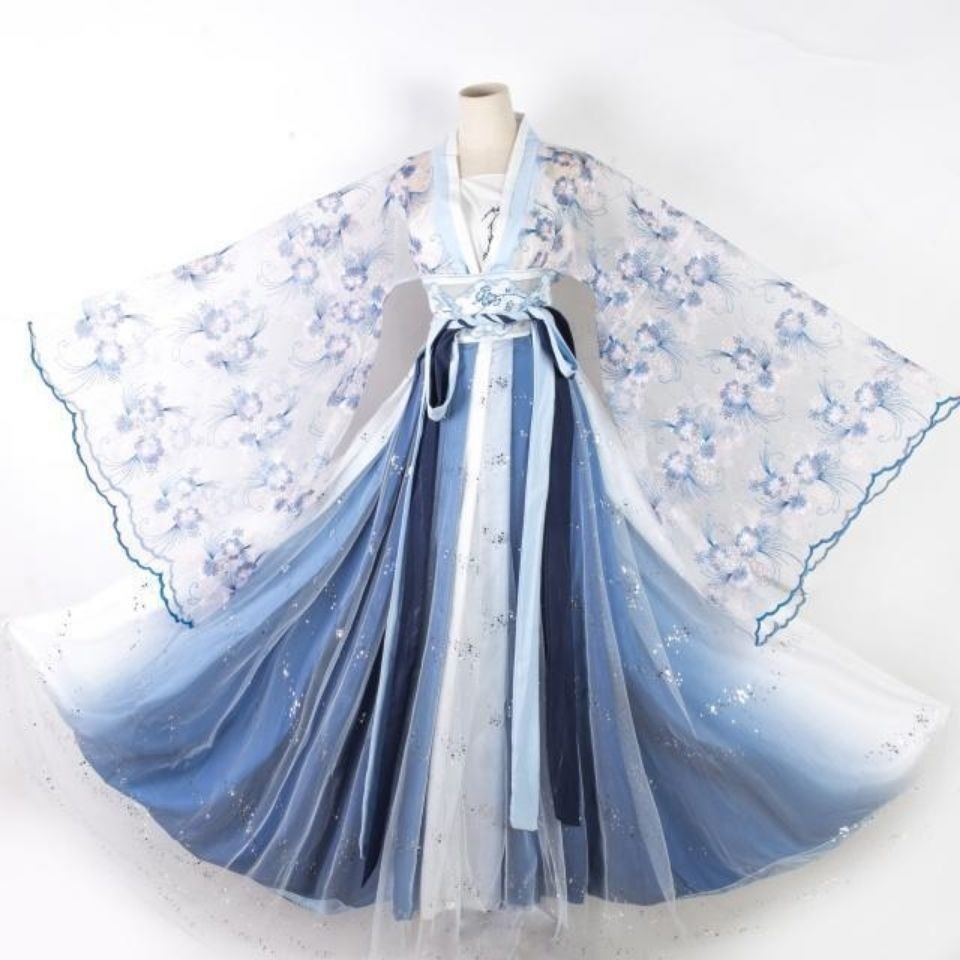 ใหม่hanfuชุดหญิงดอกไม้พระเจ้าfu Cang HaifuความยาวเอวปักSuper Fairyกระโปรงสไตล์จีนTangคอสเพลย์สาวนักเรียนภาพเสื้อผ้าราคาถูก - รูปที่ 6