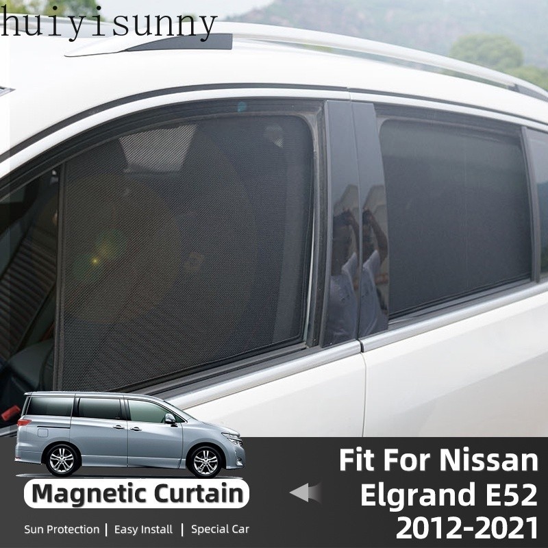 Hys ม่านบังแดดแม่เหล็ก ติดกระจกหน้า หลังรถยนต์ สําหรับ Nissan Quest Elgrand E52 2012-2023