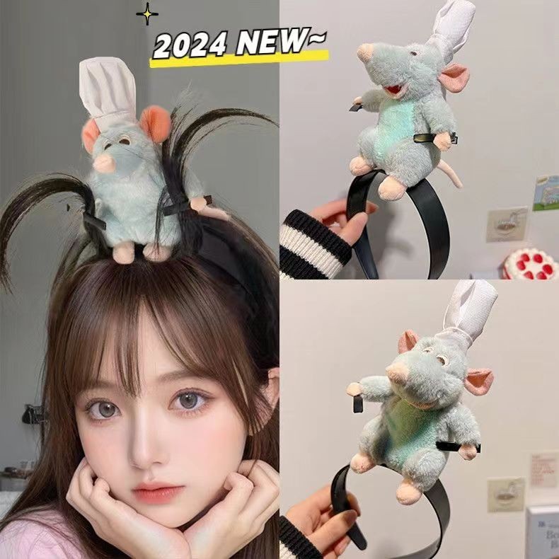 Ratatouille King ที่คาดผม ตุ๊กตาการ์ตูนน่ารัก เครื่องประดับผม สําหรับเด็กผู้หญิง 2024