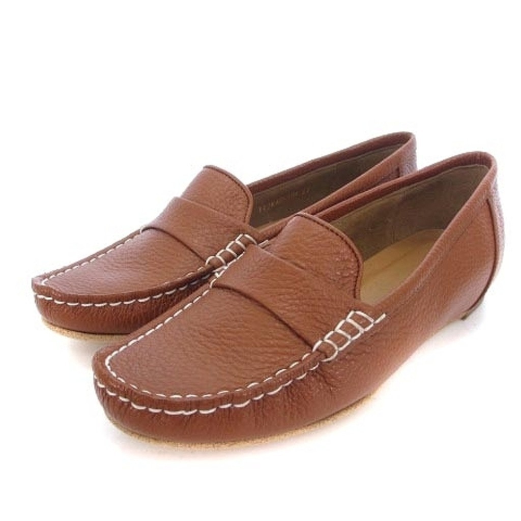 Madras Madras Loafer Shoes Leather 22.0cm Camel Shoes Direct from Japan Secondhand