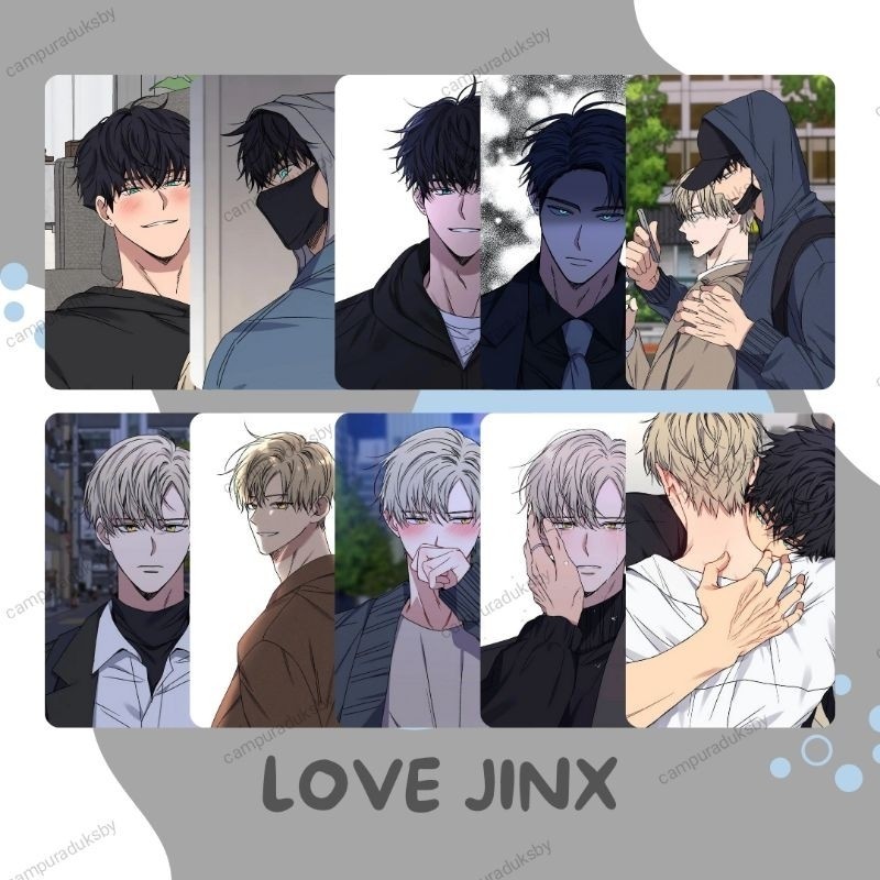 การ์ดมันเงา ️ Photocard Love Jinx Yaoi - การ์ด Manhwa - เคลือบด้าน GLOSSY กันรอยขีดข่วน - การ์ดมุมโค