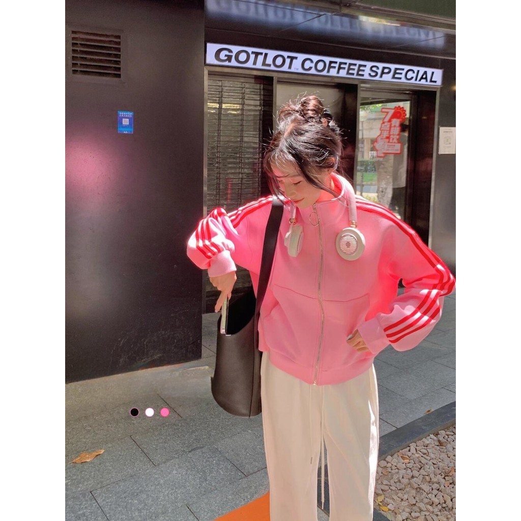 TAYCEN เสื้อแจ็กเก็ตกันหนาว แขนยาว ลายทาง สไตล์เกาหลี สําหรับผู้หญิง