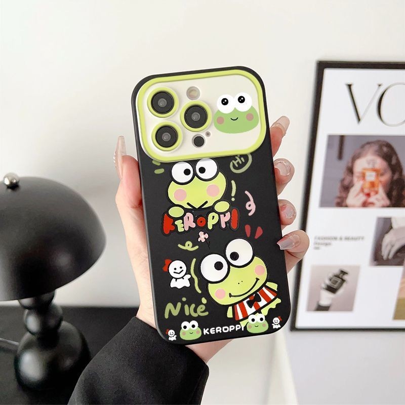 เคสโทรศัพท์มือถือ ซิลิโคนนุ่ม ลายกบตาโตน่ารัก สําหรับ รูปที่ 2