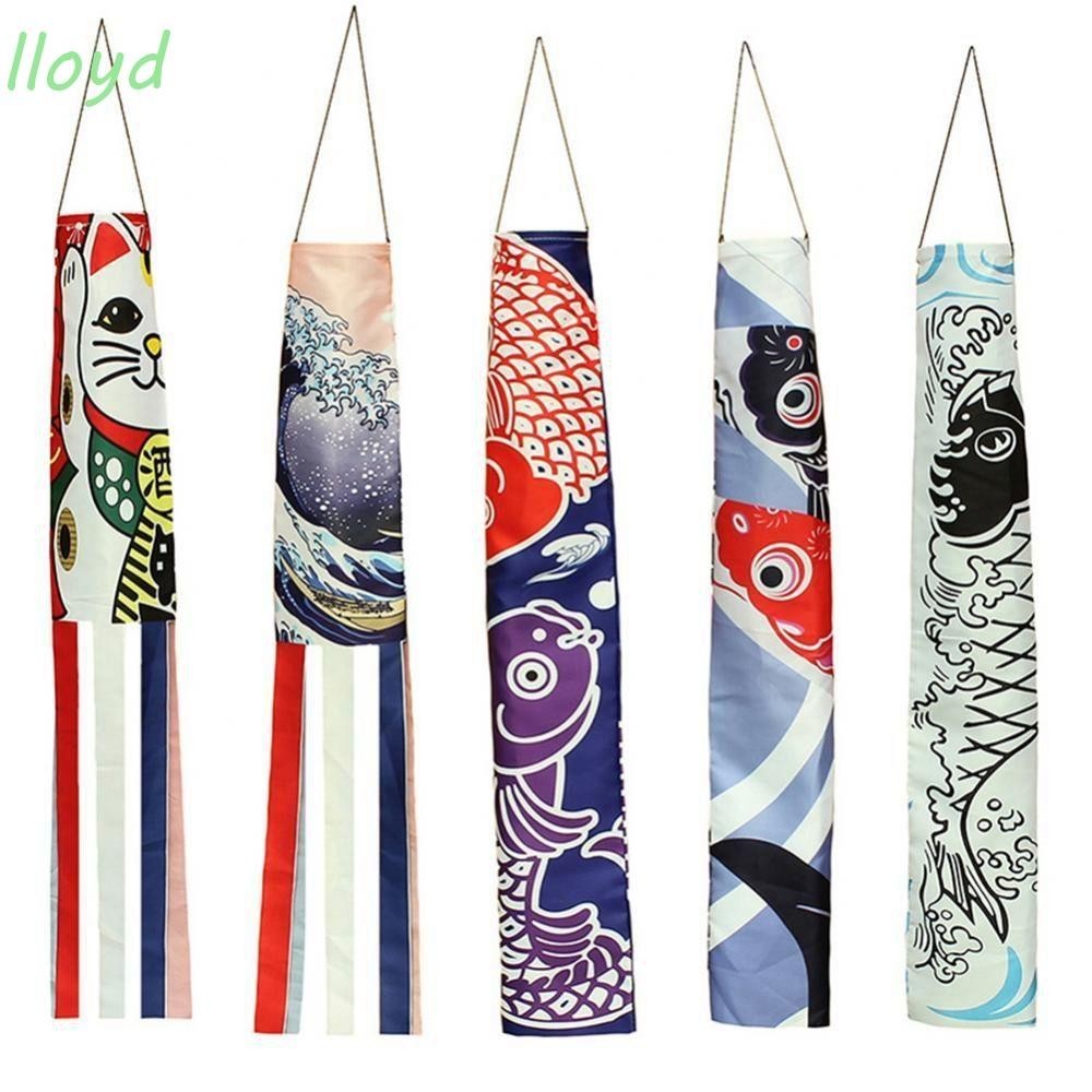 Lloyd Windsock การ์ตูน 70/140 ซม. สไตล์ญี่ปุ่น ลม สตรีมเมอร์ ตกแต่งสวน ธงปลา แขวนตกแต่ง