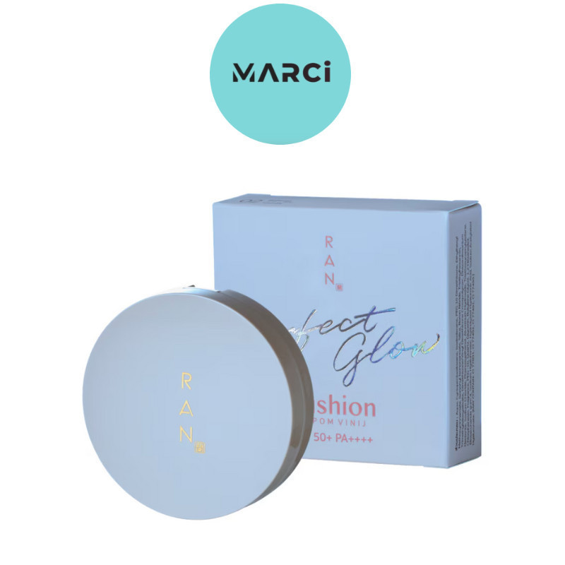 RAN Cosmetic Perfect Glow Cushion SPF 50+ PA++++ By Pom Vinij รัน โกลว์ คุชชั่น ตลับฟ้า