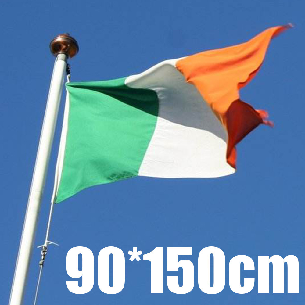 ใหม่ 3*5ft Large Ireland Irish Republic Eire Flag Dublin St Patrick Day Football ☆ลอตเตอรี่วีโด
