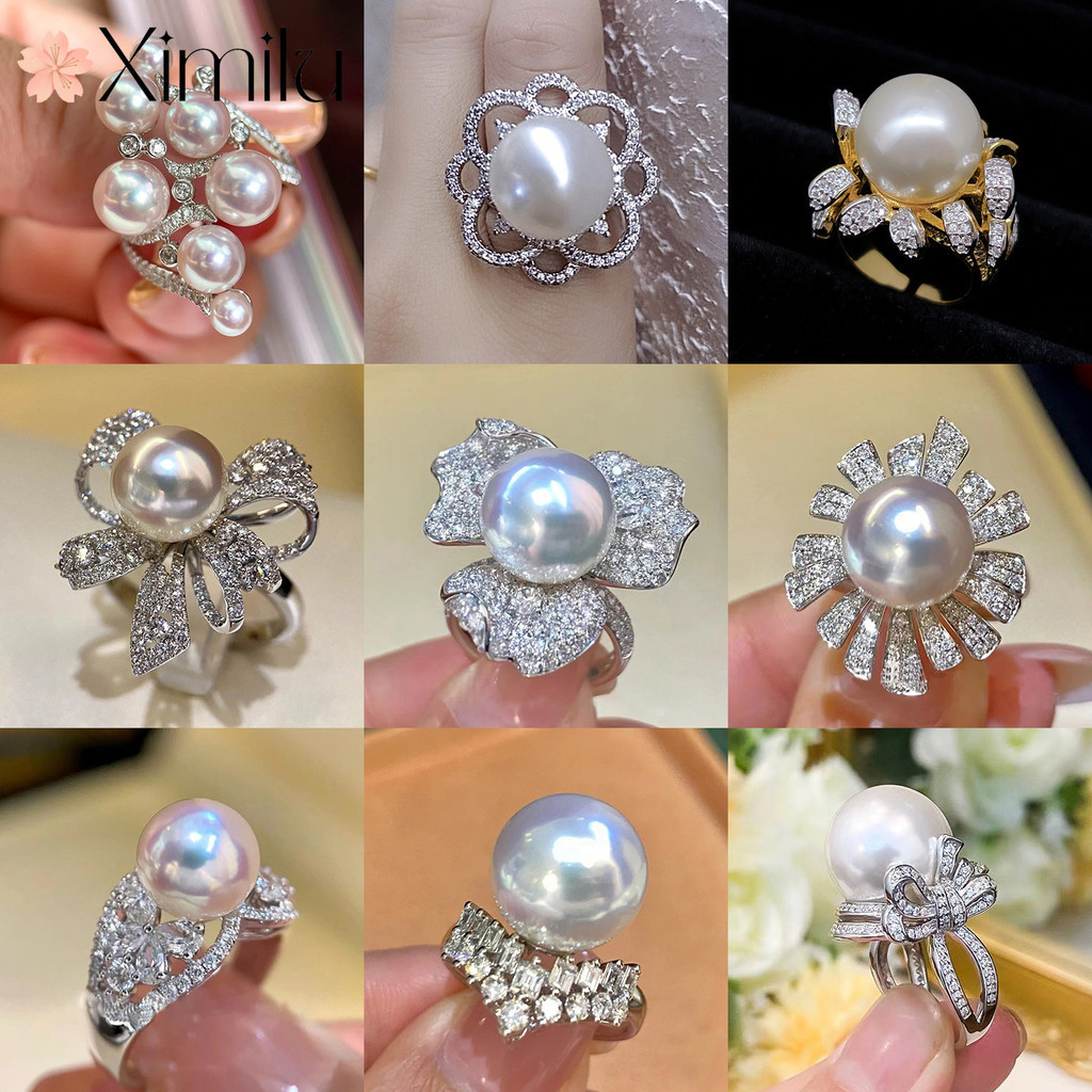 ⭐ เครื่องประดับ แหวน ประดับโบว์ และไข่มุก สามารถปรับได้ เข้ากับทุกการแต่งกาย สไตล์ฝรั่งเศส แบบดั้งเดิม หรูหรา สําหรับผู้หญิง