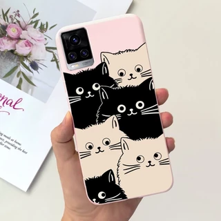 Vivo V20 V2025 V2024 / V20 SE V2022 V2023 เคสโทรศัพท์ ซิลิโคนนุ่ม ลายการ์ตูนนักบินอวกาศ ไดโนเสาร์ แมวน่ารัก