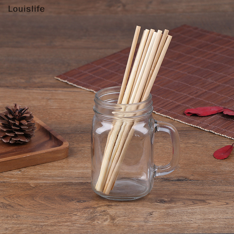 Llph หลอดดูดน้ํา ไม้ไผ่ เป็นมิตรกับสิ่งแวดล้อม สําหรับใช้ในครัวเรือน 5 ชิ้น LLP