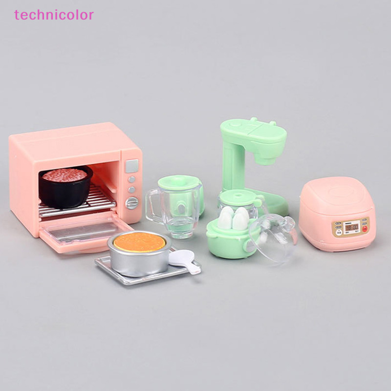 [technicolor] หม้อหุงข้าว ขนาดเล็ก เตาอบ คั้นน้ําผลไม้ ไข่ หม้อนึ่ง โมเดลบ้านตุ๊กตา เครื่องใช้ในครัวจิ๋ว สําหรับตุ๊กตา อุปกรณ์ของเล่น บ้านตุ๊กตา ใหม่ พร้อมส่ง