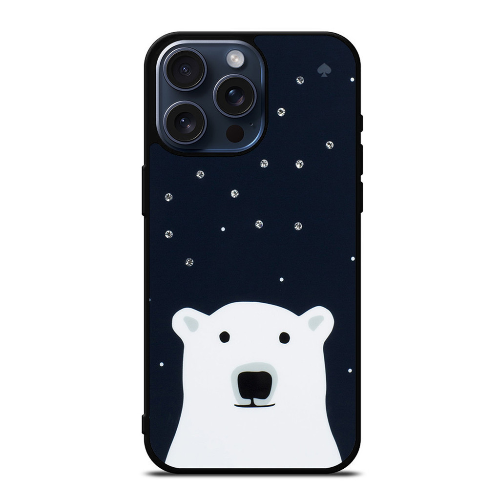 เคสป้องกันโทรศัพท์มือถือ TPU ลายหมี Kate Spade Sparkle สําหรับ IPhone XS 15 12 13 14 Pro MAX Plus