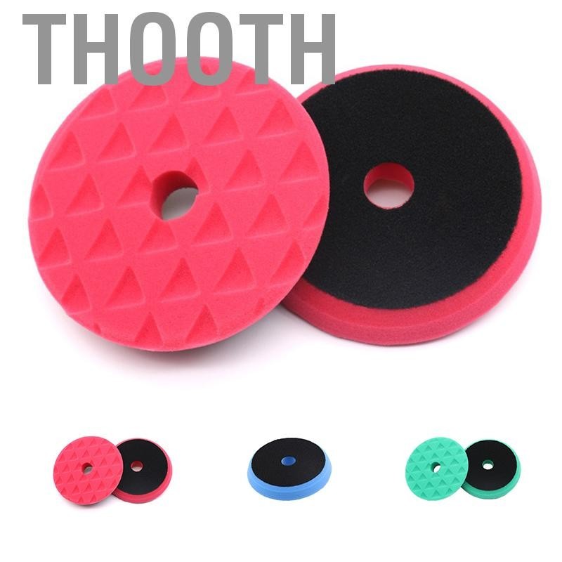 Thooth Car Polishing Pad Polisher Machine Waxing Buffing Cleaning Drill Adapter Triangle Sponge Disk