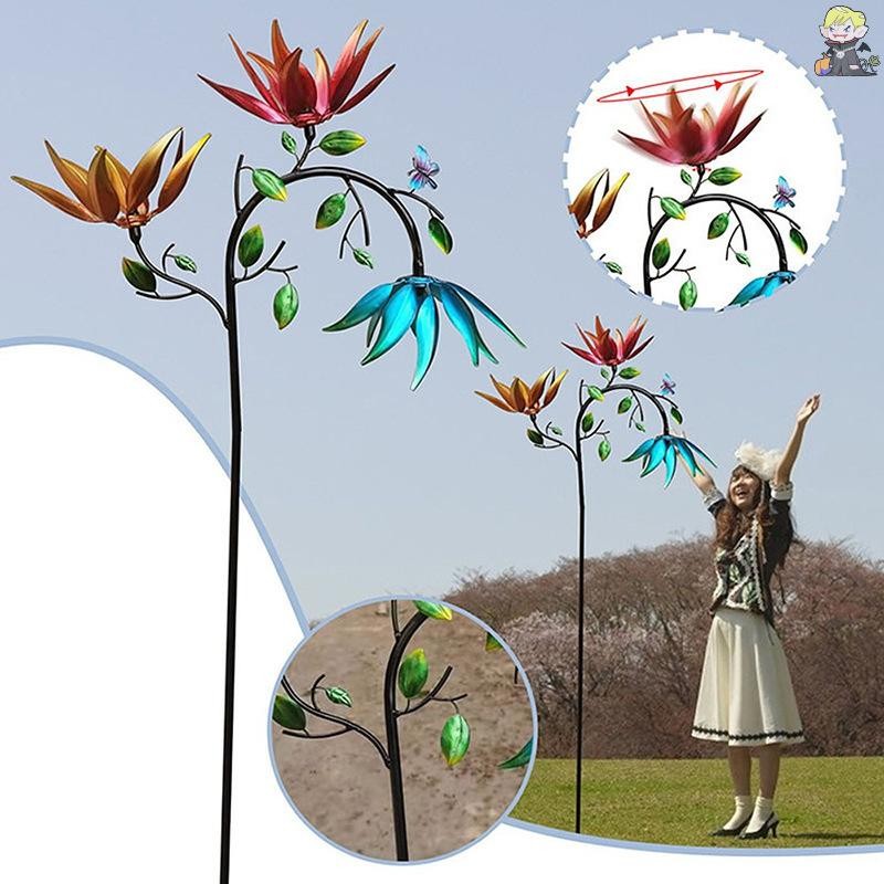 [CLA] งานฝีมือกังหันลมโลหะใหม่ Harlow Wind Rotator 3D Gyro Windmill Gardening Insert [TH] - รูปที่ 4