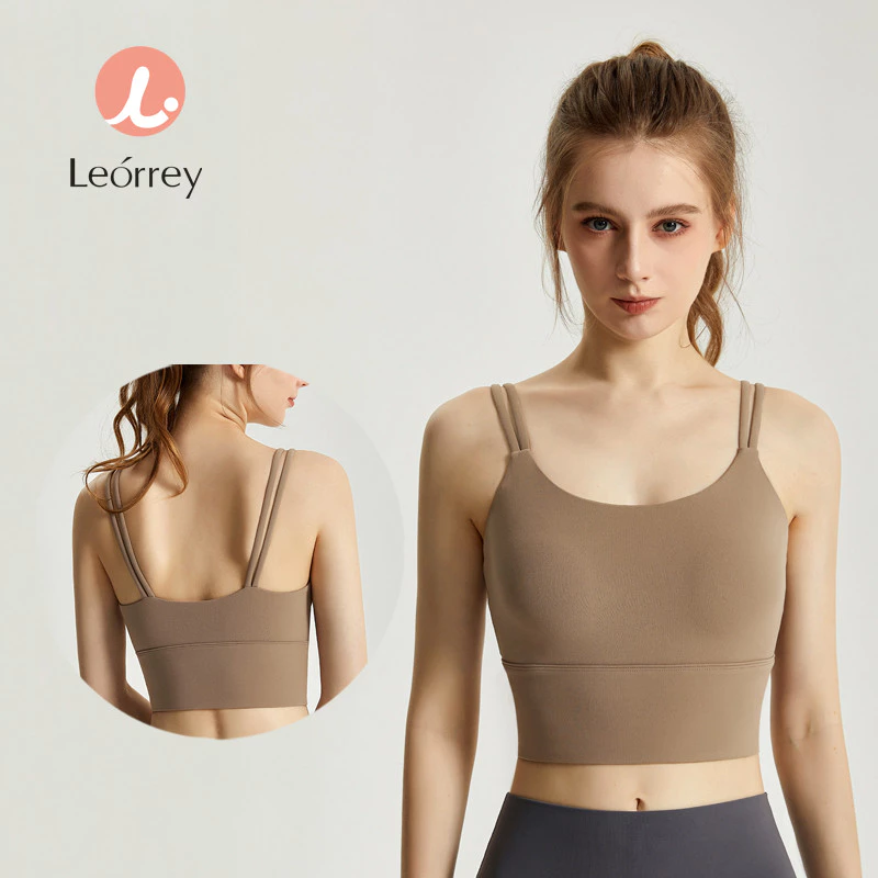 Leorrey เสื้อชั้นในฟิตเนสสปอร์ต มีแผ่นรอง ปิดหน้า สำหรับวิ่ง/โยคะ