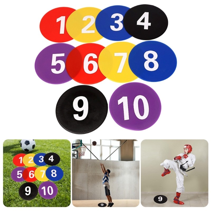 R* จํานวนชั้นจุดเครื่องหมายฟุตบอลป้ายแบนแผ่น Footworks Training Mat