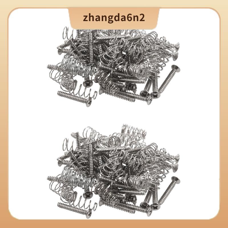 In Stock100 ชิ้น Chrome Single Coil Pickup สกรูและปรับความสูงสปริงสําหรับกีตาร์