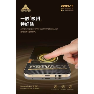 กล่องละ 10 ชิ้น สีดำ ฟิล์มกระจกกันมอง Black King Kong ESD 25°Privacy Glass IPHONE 10pcs A box