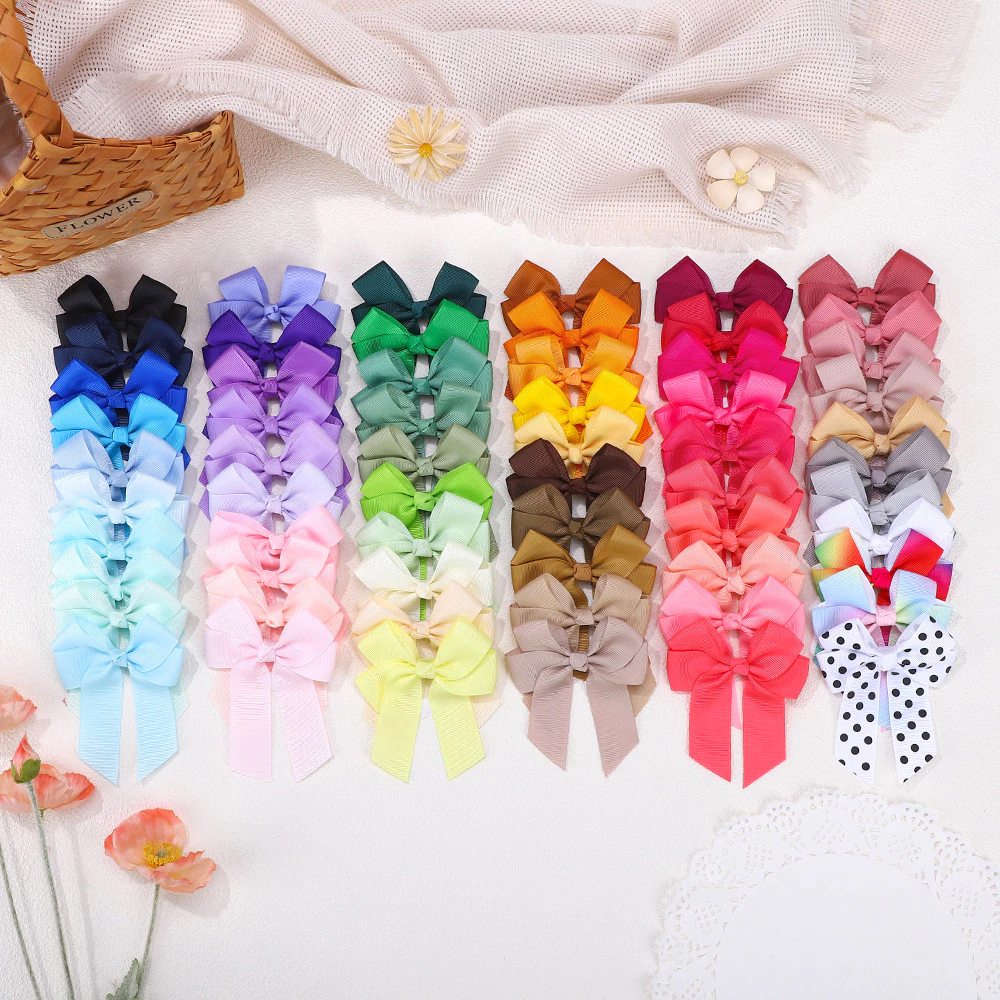1pc 3.6 สีทึบ Bowknot กิ๊บติดผมสําหรับสาวคลาสสิก Bows Hairpins Barrettes Headwear เด็กอุปกรณ์เสริมผม thumbnail 3
